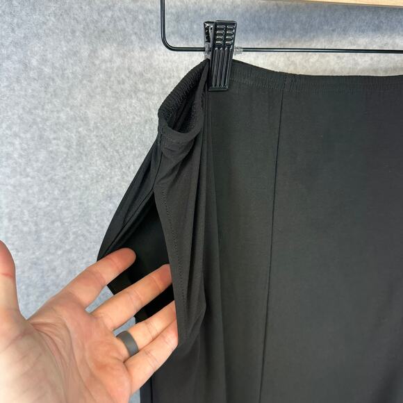 Antthony Original Skirt Womens Small Black Elastic Waist Pull On Midi Pockets - Picture 3 of 13